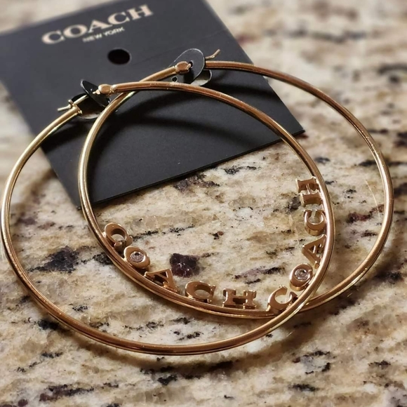 Coach Medium Hoop Earrings - Picture 3 of 3